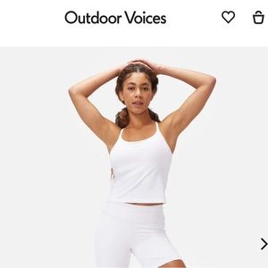 White Outdoor voices TechSweat Move Free Tank